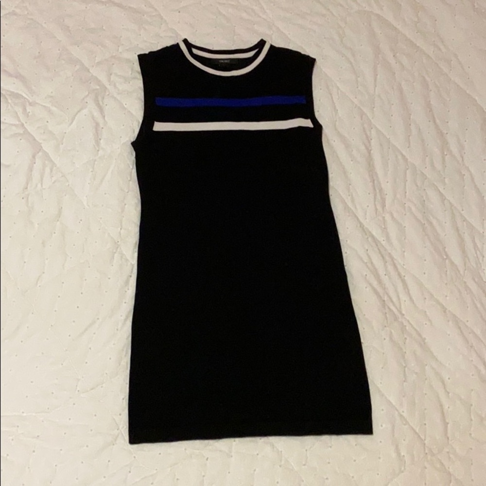 black knit body con dress